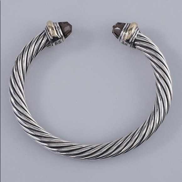 David YURMAN  Classic Smokey quartz cuff bracelet. - Picture 6 of 8